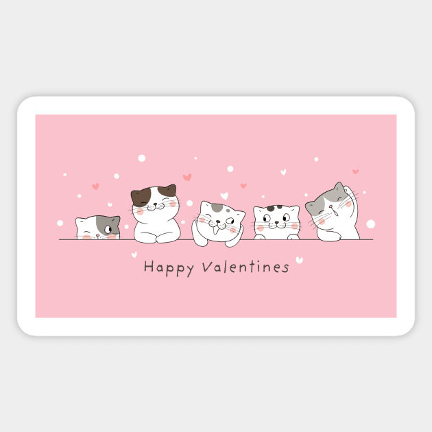 Cats Valentines Sticker by kameleon